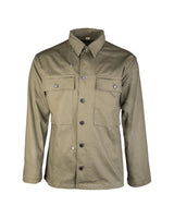 Chemise de campagne type US Mil-Tec en coton sergé chevrons pour reconstitution