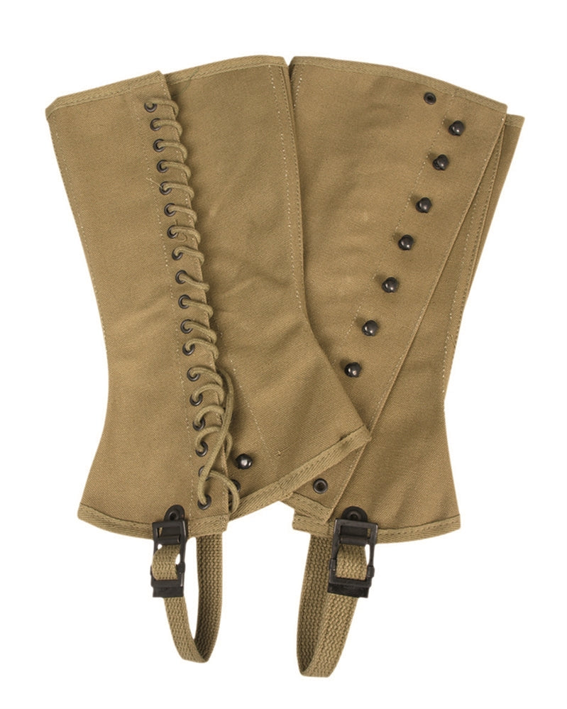 Guêtres M1938 type US Mil-Tec en toile de coton pour reconstitution historique