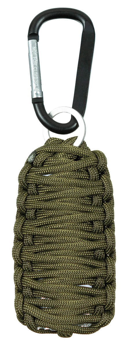 Kit de survie MFH Parachute Cord avec mousqueton 9 x 5 x 2 cm pour 50 g
