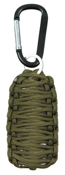 Kit de survie MFH Parachute Cord avec mousqueton 9 x 5 x 2 cm pour 50 g