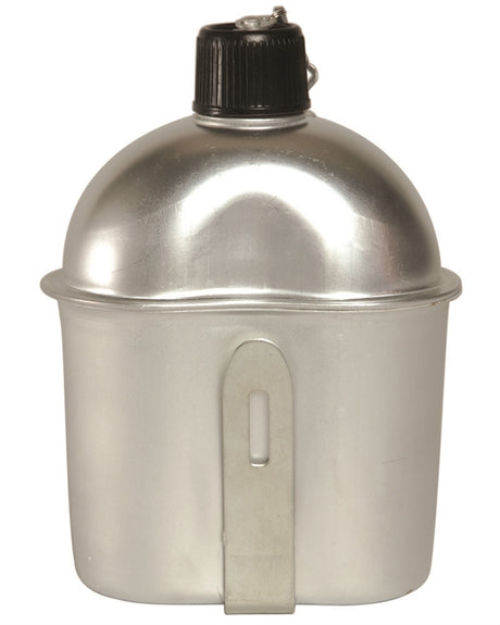 Gourde type US en aluminium 850 ml avec quart et bouchon bakélite