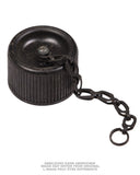 Bouchon de gourde militaire type US avec chaînette, pièce d'occasion