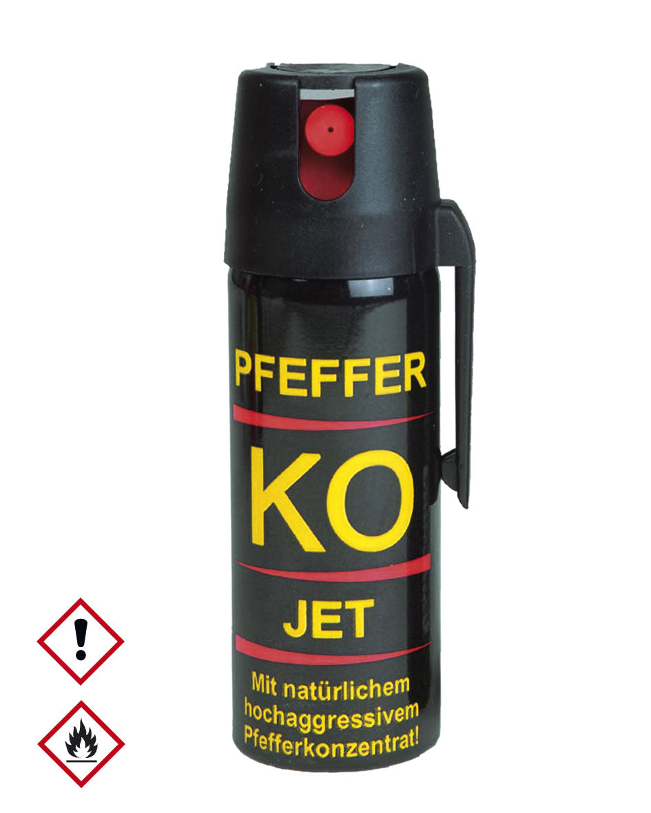 Aérosol de défense au poivre Mil-Tec 50 ml jet direct sécurité anti-panique brevetée