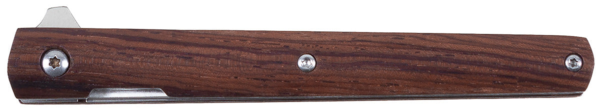 Couteau pliant Fox Outdoor Slim lame 9,2 cm manche bois avec étui à passant