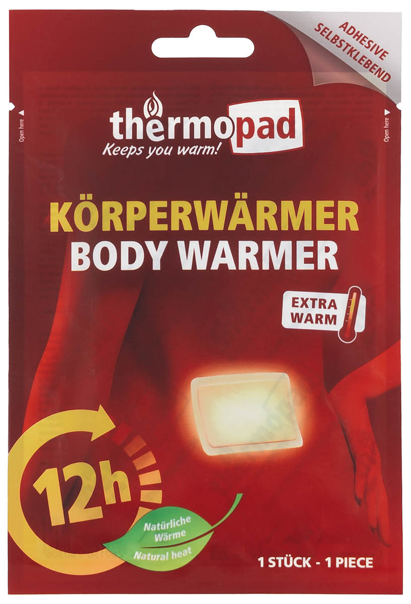 Chaufferette jetable MFH Thermopad pour le corps adhésive 12 h à 65 °C 10 x 9 cm