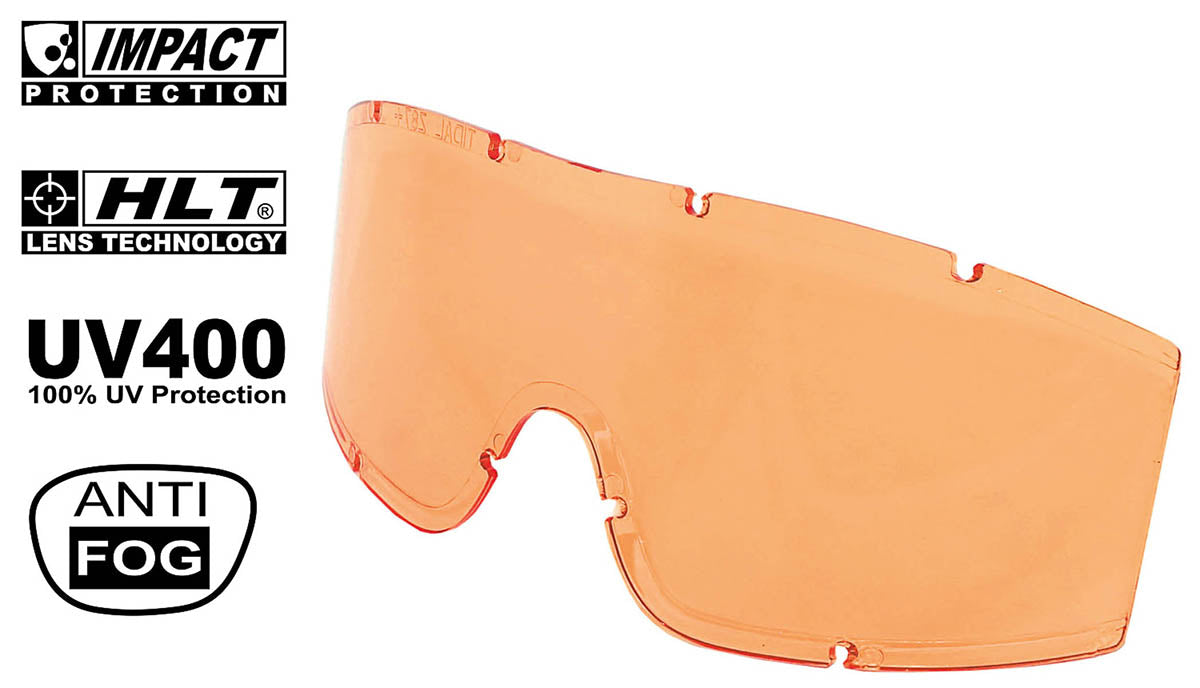 Verres de rechange KHS HLT antibuée pour lunettes-masque Tactical réf. 25902