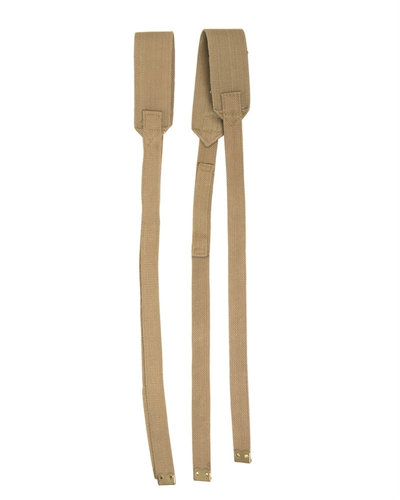 Brêlage type britannique M37, paire de bretelles de ceinturon d'occasion