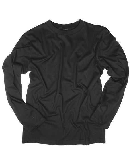 T-shirt à manches longues Mil-Tec en coton jersey simple 145 g/m² à col rond