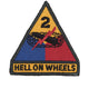 Ecusson 2nd Armored Division Hell on Wheels Mil-Tec en textile pour manche de tenue
