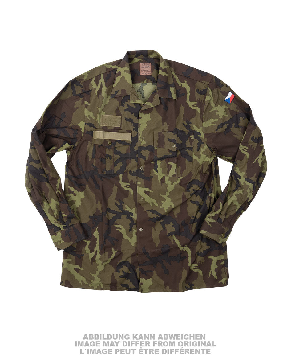 Chemise de campagne tchèque modèle M95 en coton-polyester, stock ancien