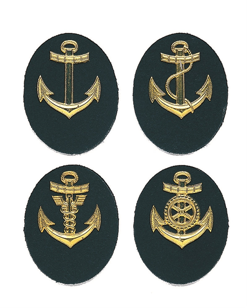 Insigne de spécialité de quartier-maître à applique métallique, marine