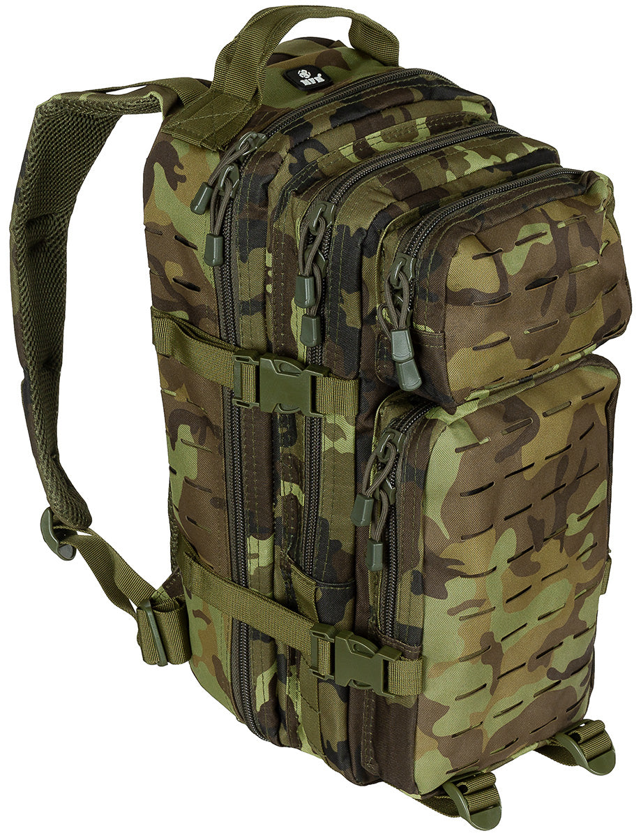 Sac à dos d'assaut MFH US Assault I Laser 30 L à découpe laser et ceinture ventrale