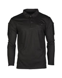 Polo tactique manches longues Mil-Tec en polyester à séchage rapide avec poches de bras
