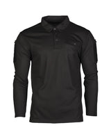Polo tactique manches longues Mil-Tec en polyester à séchage rapide avec poches de bras