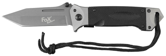 Couteau pliant Fox Outdoor lame tanto 9,5 cm manche G10 avec garde 22 cm