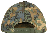 Casquette US MFH réglable en polycoton à visière six piqûres et six œillets