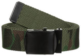 Ceinture MFH en toile coton 3 cm à boucle métallique réglable jusqu'à 130 cm