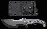 Couteau à lame fixe Operation Kodiak MFH manche Micarta lame courbe 17 cm 6 mm