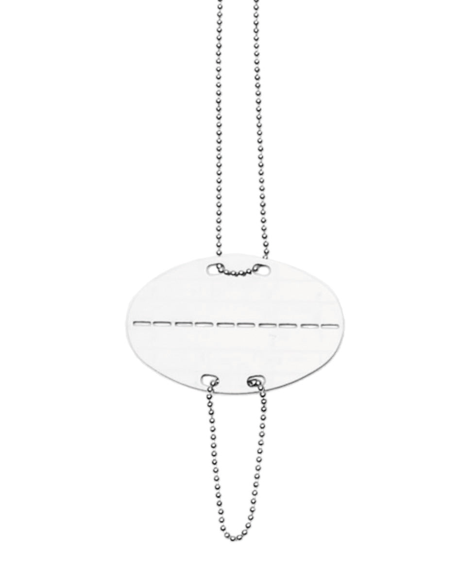 Jeu de plaques d'identification Mil-Tec en acier inoxydable avec chaîne courte et longue