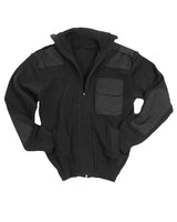 Pull militaire Mil-Tec en laine vierge 80 % renforts coudes et epaules trois poches