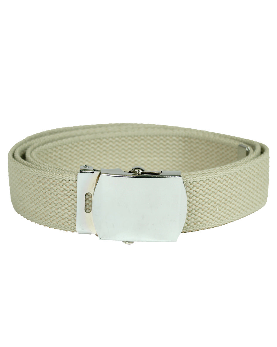 Ceinture type US Mil-Tec en coton-polyester de 130 cm à boucle métallique nickelée