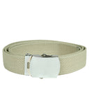 Ceinture type US Mil-Tec en coton-polyester de 130 cm à boucle métallique nickelée