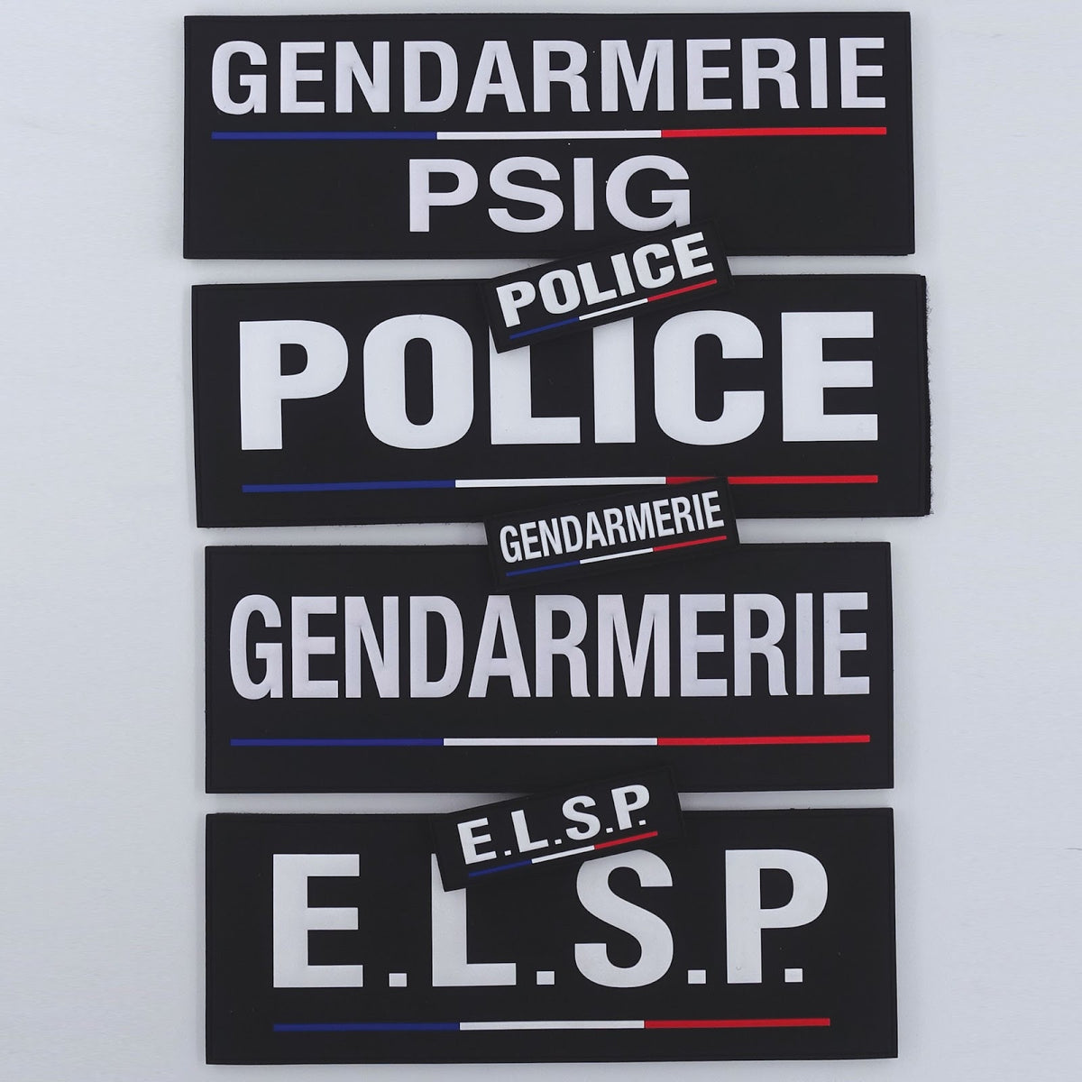 Bandeau d'identification souple Patrol Equipement Rubber haute densité lettres en relief