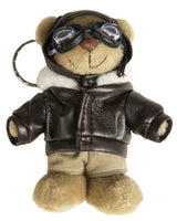 Porte-clés ourson Teddy Pilot Mil-Tec en polyester 11 x 9 cm pour trousseau