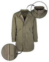Parka Mil-Tec type US M65 en coton et nylon avec doublure ouatée 120 g/m² déboutonnable