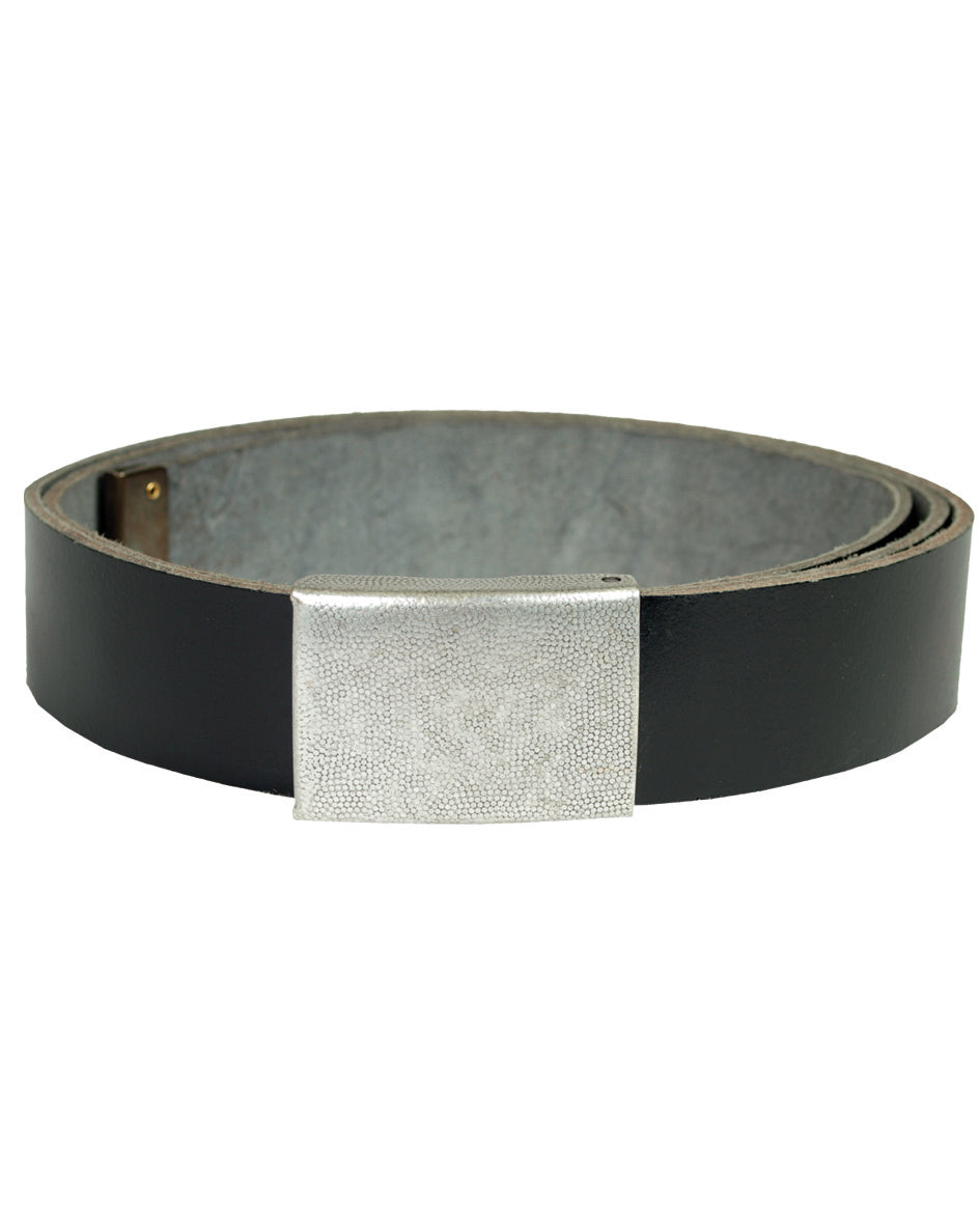 Ceinture Mil-Tec type Bundeswehr en cuir de bovin 3 cm avec boucle métallique