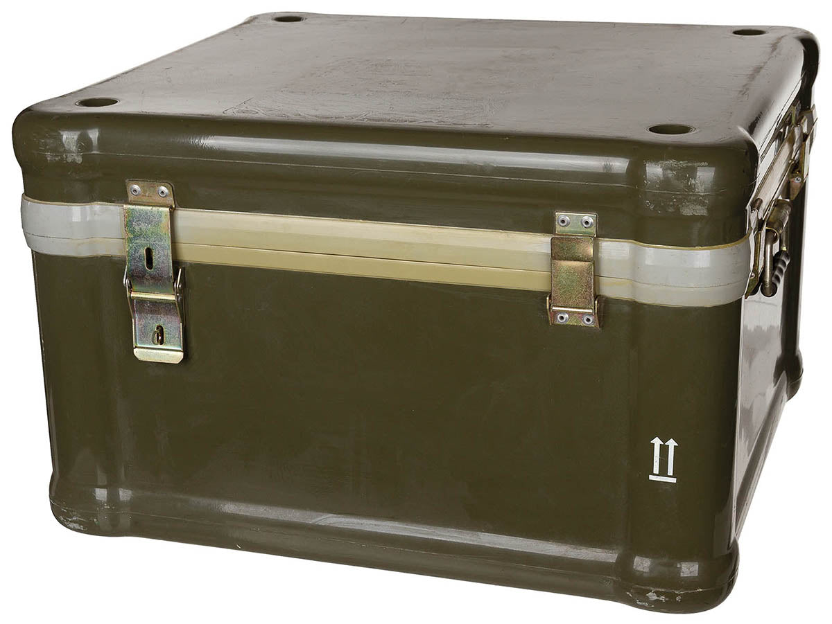 Caisse de transport de 60 x 56 x 39 cm, surplus d'occasion pour le transport et le rangement