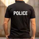 Polo Patrol Equipement manches courtes imprimé Police coton peigné Ringspun 210 g/m²