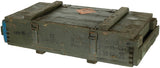 Caisse en bois de 74 x 34 x 13 cm, surplus d'occasion pour le transport et le rangement