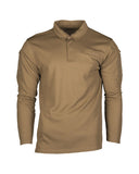 Polo tactique manches longues Mil-Tec en polyester à séchage rapide avec poches de bras