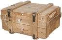 Caisse en bois de 75 x 58 x 41 cm, surplus d'occasion pour le transport et le rangement