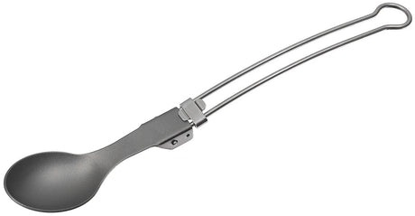 Cuillère pliante Fox Outdoor en titane 22 cm pesant 25 g avec filet de rangement