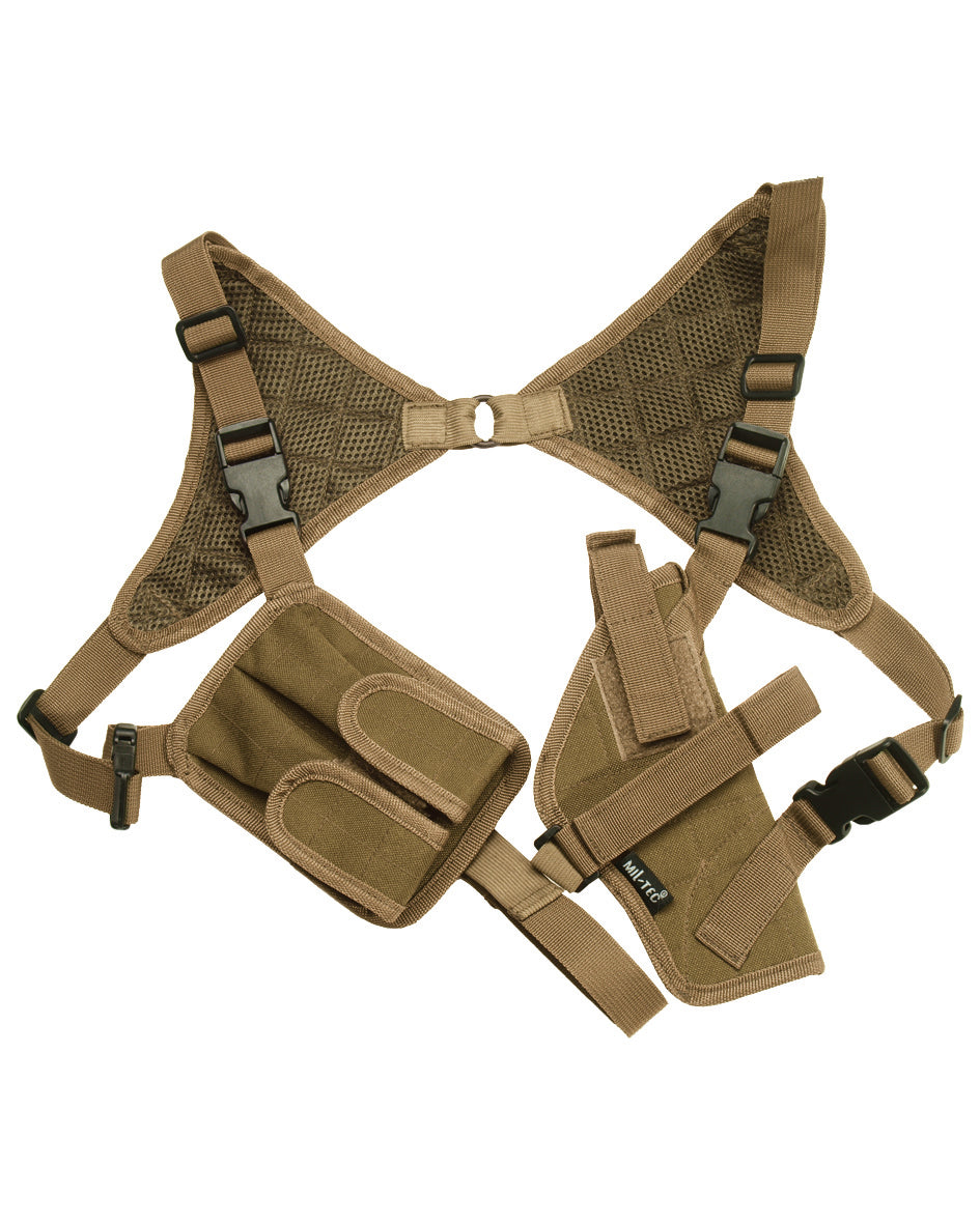 Holster d'épaule Mil-Tec en nylon ambidextre avec porte-chargeur détachable