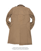 Trench-coat de l'armée italienne, manteau long de surplus militaire d'occasion