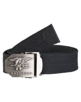 Ceinture Mil-Tec US Navy Seal en polyester 3,8 cm avec boucle métallique à emblème