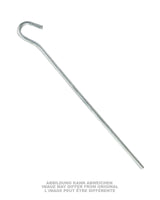 Piquet de tente Mil-Tec en acier 24 cm avec œillet de tête pour bivouac et poste fixe