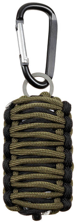 Kit de survie MFH Parachute Cord avec mousqueton 9 x 5 x 2 cm pour 50 g
