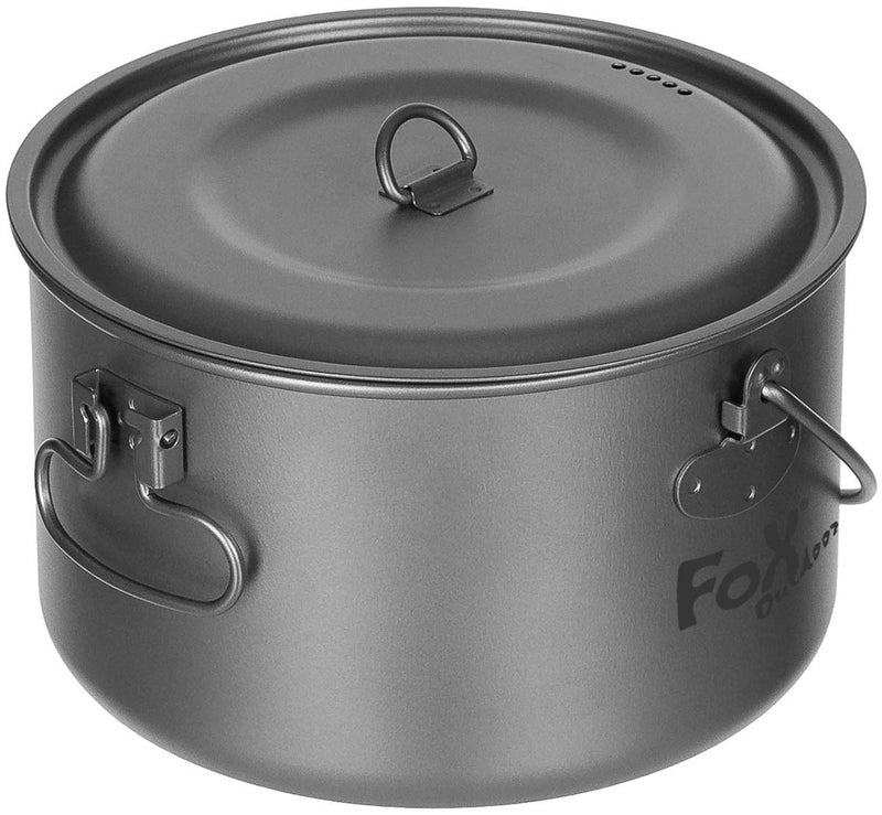 Gamelle en titane Fox Outdoor 1,95 L avec couvercle verseur et anse de suspension