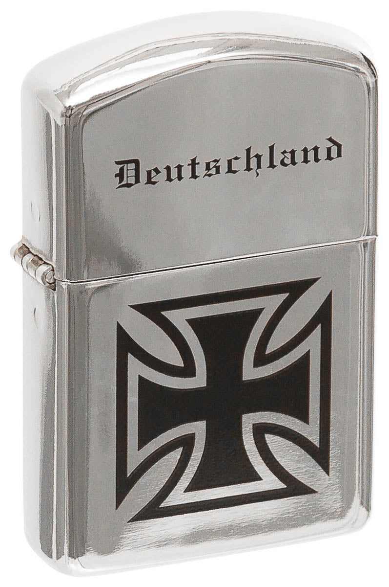 Briquet tempête MFH à essence marqué Deutschland 5,5 x 4 x 1,3 cm sans carburant
