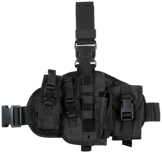 Holster de cuisse MFH MOLLE avec poche appareil et poche polyvalente à clic