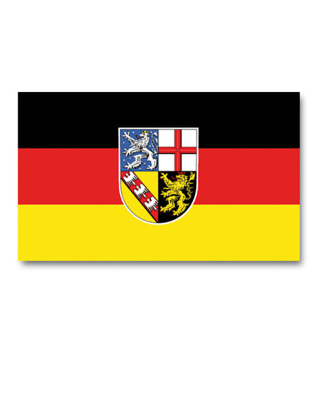 Drapeau du Land de Sarre Mil-Tec en polyester 90 x 150 cm avec deux œillets métalliques