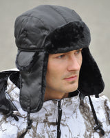 Bonnet aviateur type MA1 Mil-Tec en polyester garni avec fausse fourrure et clip menton
