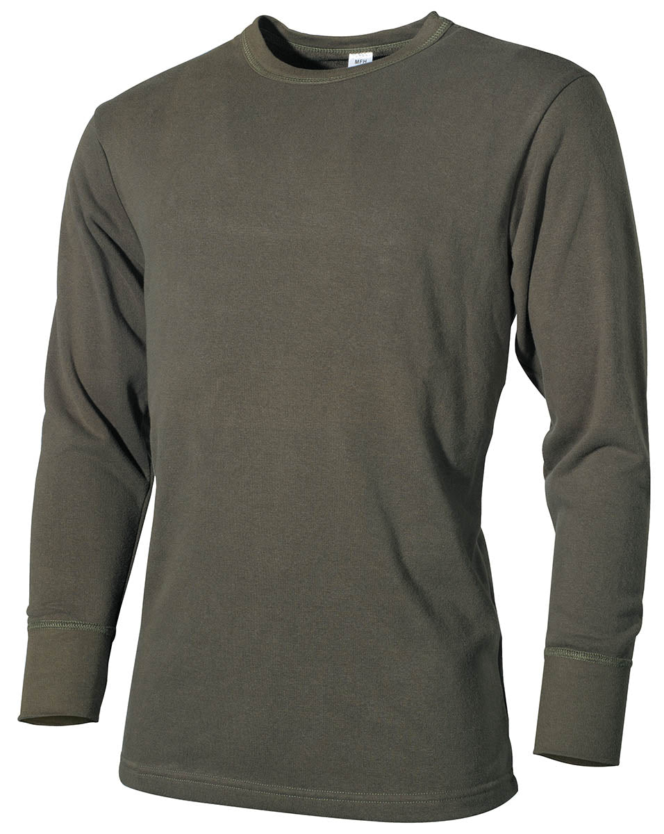 Maillot de corps BW molletonné MFH manches longues en coton 300 g/m²