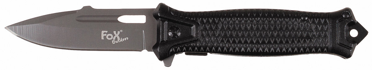 Couteau pliant Fox Outdoor Snake lame 9,5 cm brise-vitre manche métal 23 cm