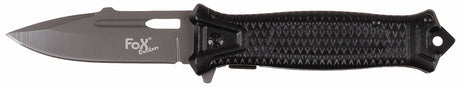 Couteau pliant Fox Outdoor Snake lame 9,5 cm brise-vitre manche métal 23 cm