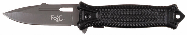 Couteau pliant Fox Outdoor Snake lame 9,5 cm brise-vitre manche métal 23 cm